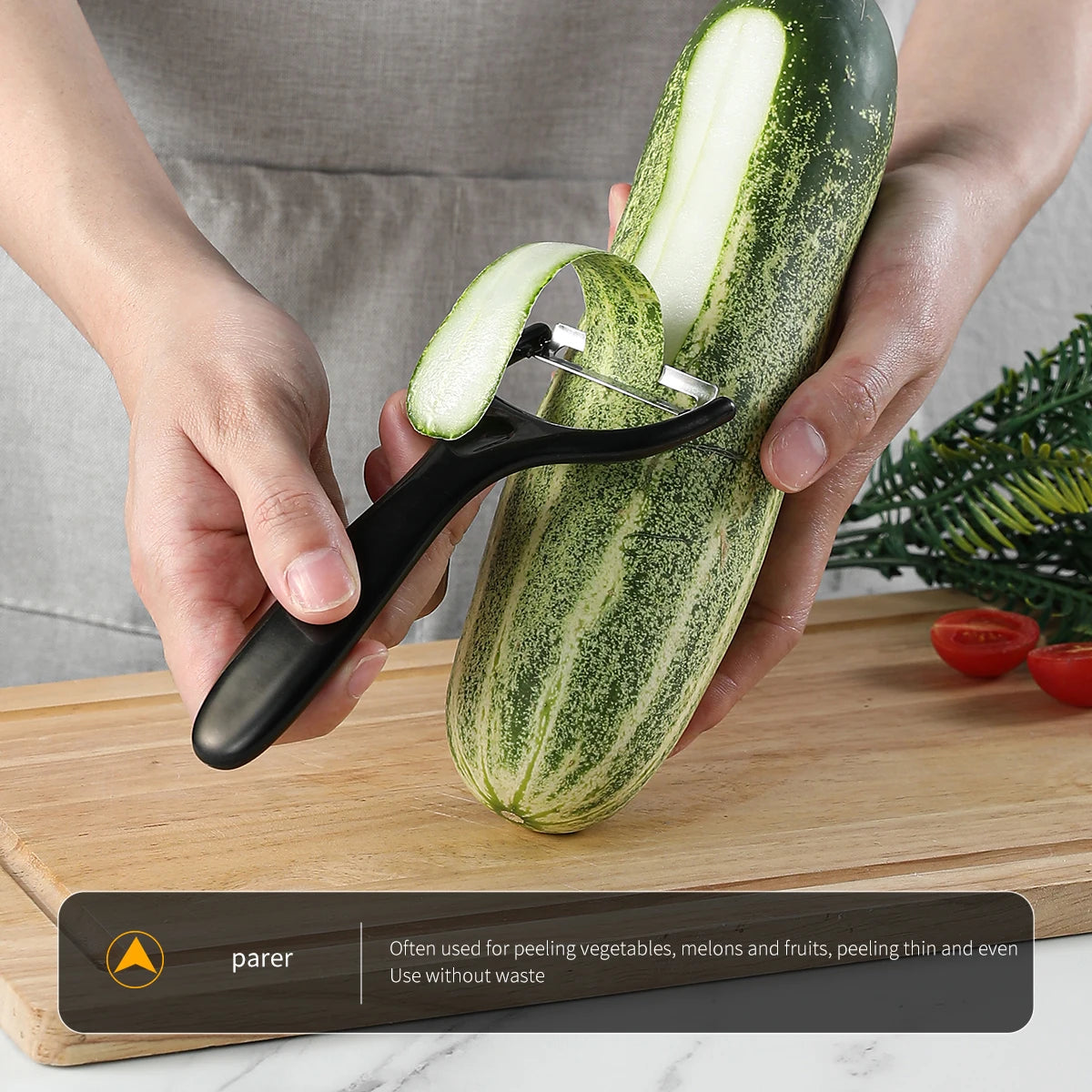 Stainless Steel Kitchen Knife Set (3/5pcs) – Sharp Black Blade Cooking Knives