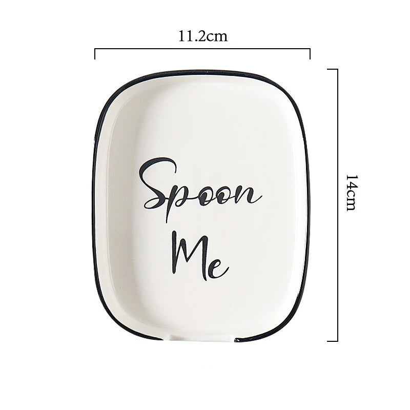 Ceramic Spoon Rest – Heat-Resistant Kitchen Utensil Holder for Stovetop & Countertop