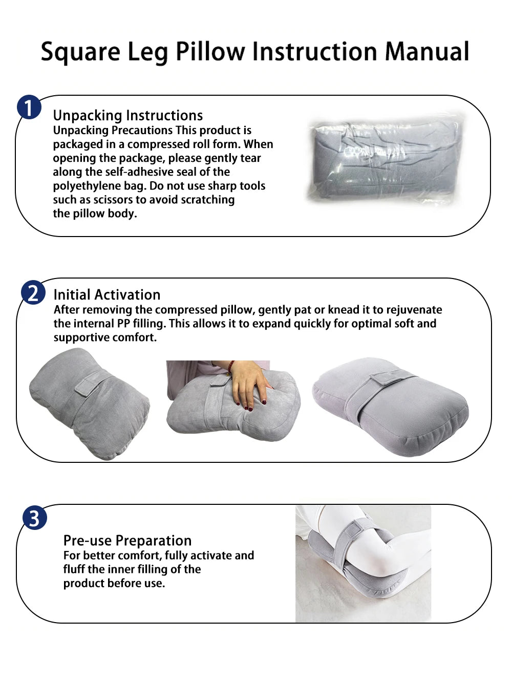 Plush Knee Pillow for Side Sleepers – Leg Support Cushion with Adjustable Strap & Washable Cover