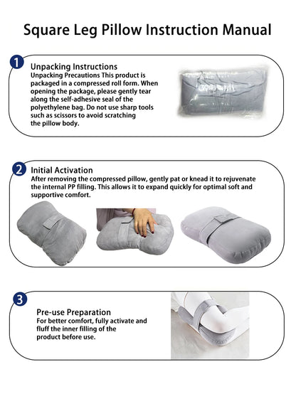 Plush Knee Pillow for Side Sleepers – Leg Support Cushion with Adjustable Strap & Washable Cover