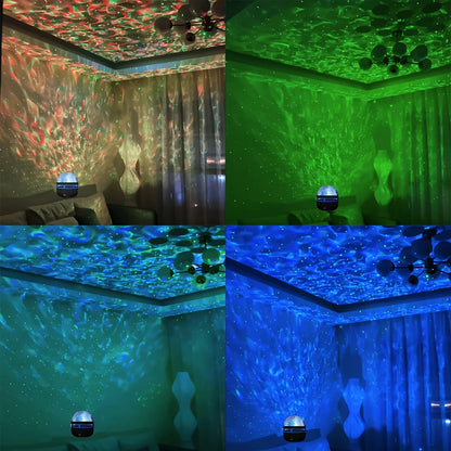 Galaxy Star & Ocean Wave Projector Night Light – 7 Colour LED