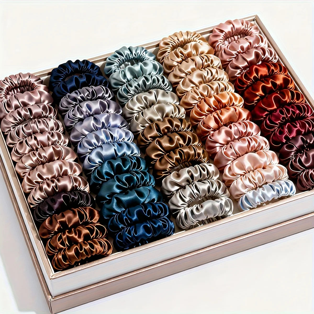 19-Piece Thin Scrunchies Hair Tie Set
