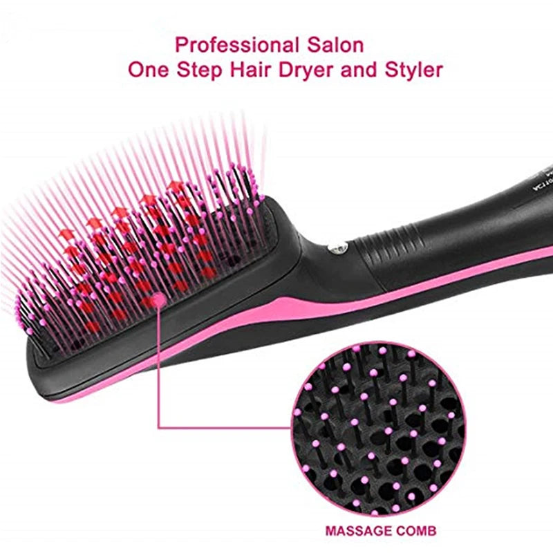 3-in-1 Hot Air Hair Dryer Brush – Ionic Blow Dryer, Straightener & Styling Comb