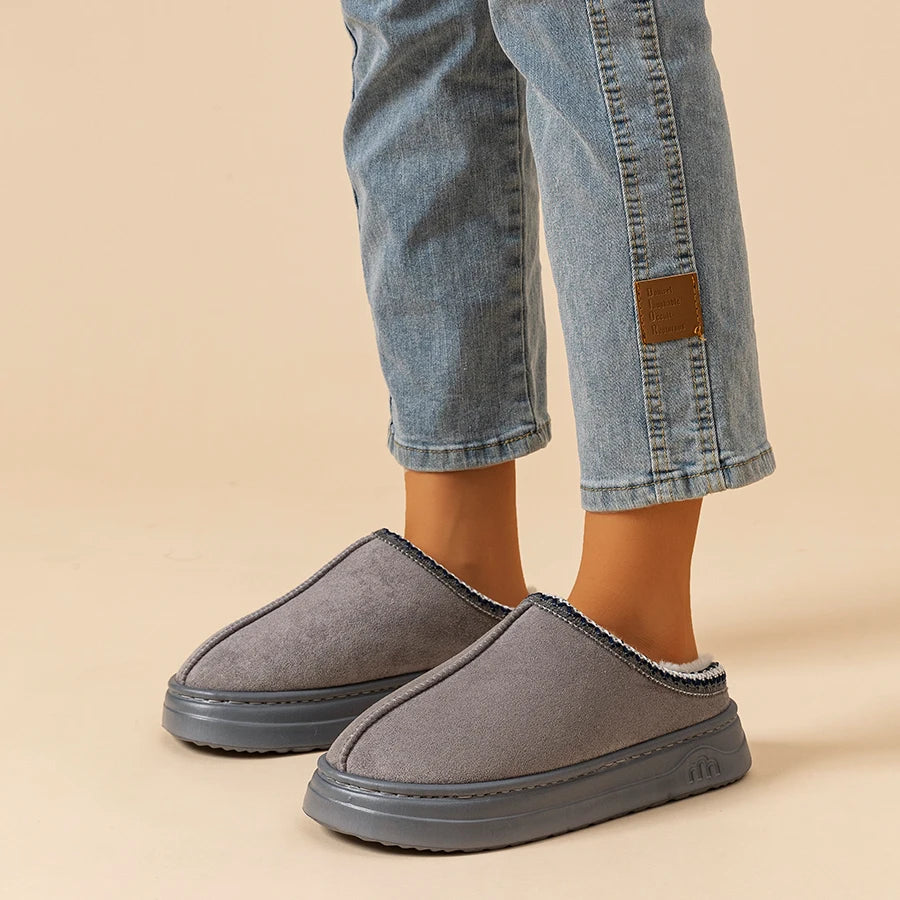 Plush Winter Slipper Boots – Warm Non-Slip Indoor & Outdoor House Slippers