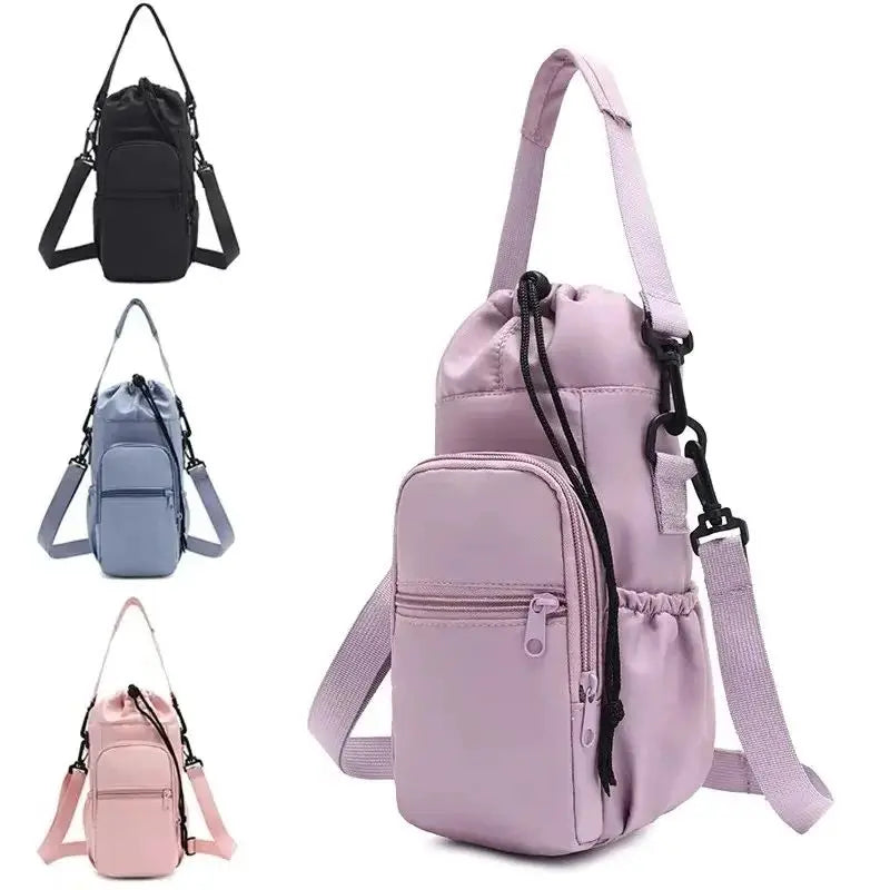 Insulated Water Bottle Carrier Bag – Adjustable Crossbody Holder with Phone Pocket