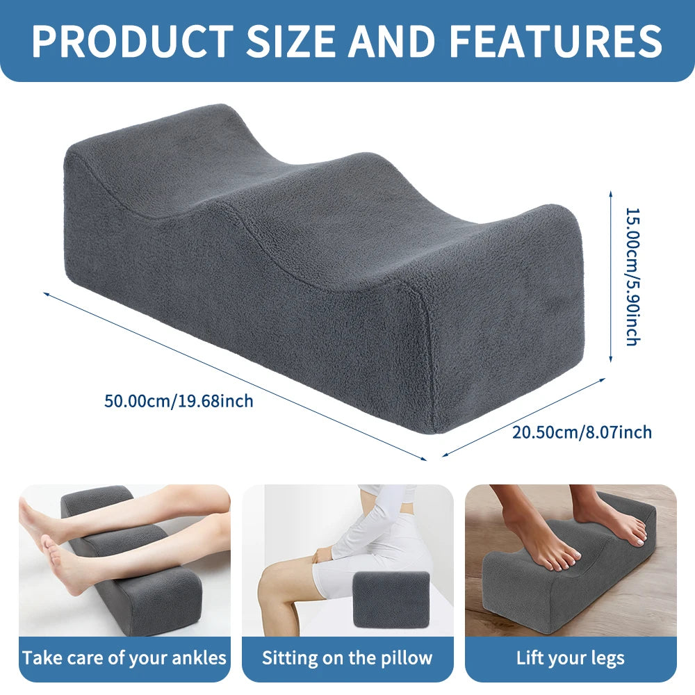 Contoured Leg Elevation Pillow – Support Cushion for Sleeping, Bed & Sofa