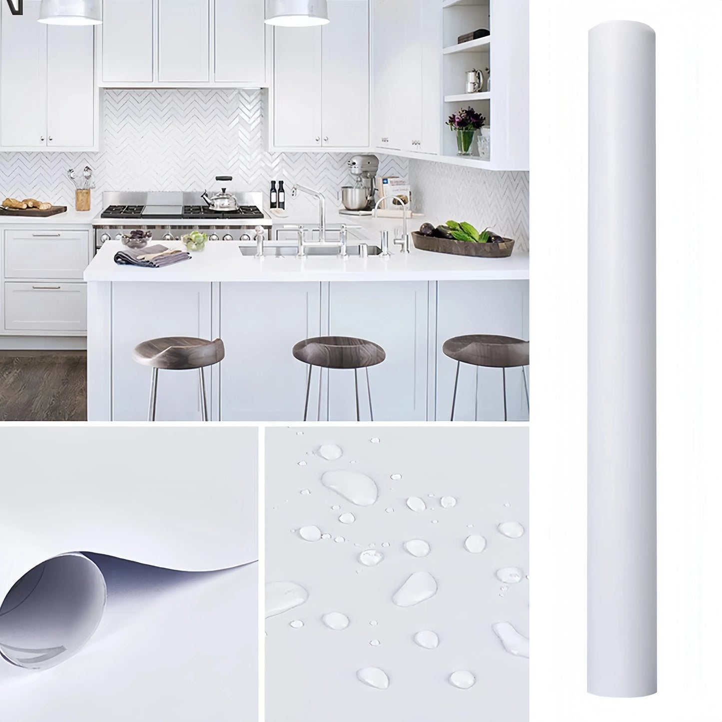 Self-Adhesive Waterproof Wallpaper  (available in 6 designs and multiple sizes)