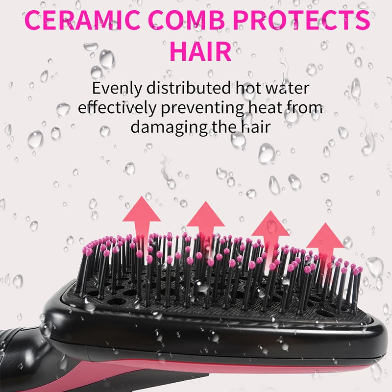 3-in-1 Hot Air Hair Dryer Brush – Ionic Blow Dryer, Straightener & Styling Comb