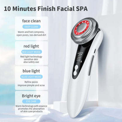 EMS Face Lifting Device – LED Therapy & Hot Compress Massager