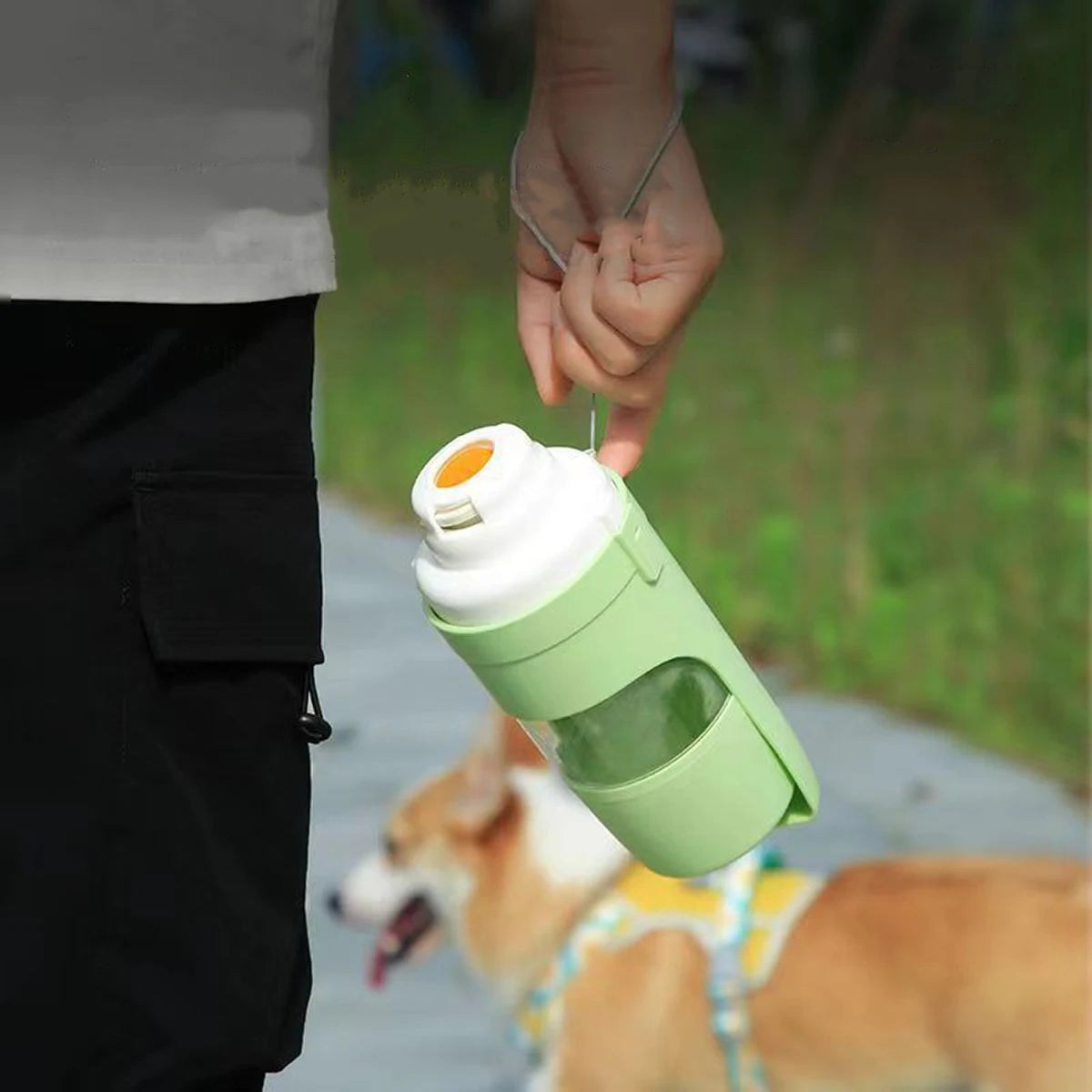 Portable Pet Water Bottle & Food Container – Travel Dog & Cat Feeding Bottle