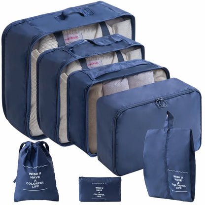 7/10-Piece Travel Packing Cube Set – Suitcase Organisers & Shoe Storage Bags