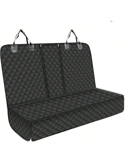 Waterproof Dog Car Seat Cover – Quilted Back Seat Protector with Side Flaps & Seat Belt Openings