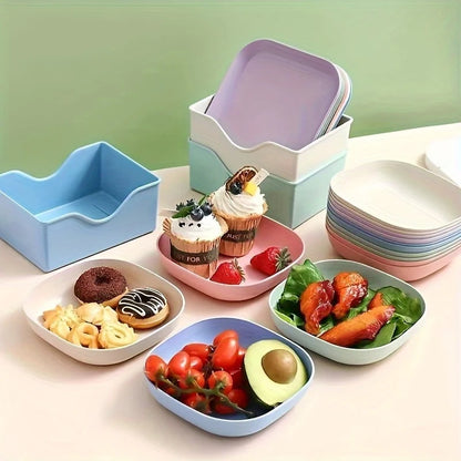 10-Piece Reusable Snack & Fruit Plate Set