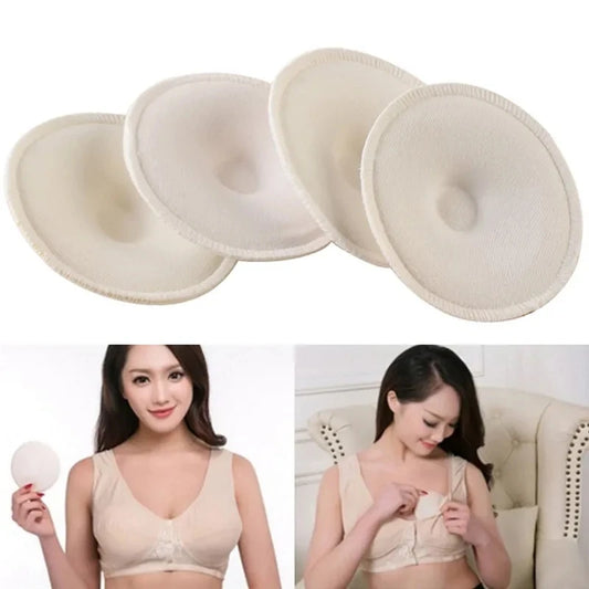 4-Pack Reusable Breast Nursing Pads – Soft, Washable & Absorbent Breastfeeding Pads
