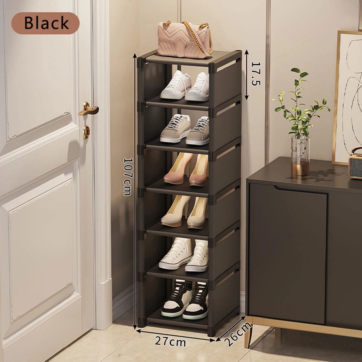 Slim Multi-Layer Shoe Rack – Space-Saving Narrow Shoe Storage Cabinet