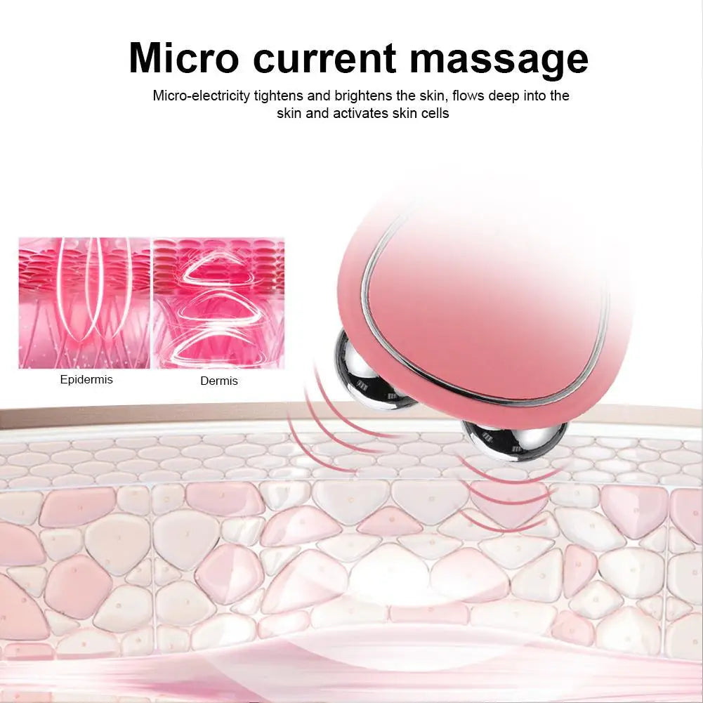 EMS Facial Massager Roller – Rechargeable Microcurrent Beauty Device for Face & Neck