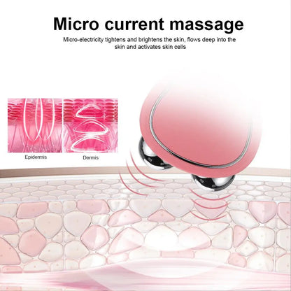 EMS Facial Massager Roller – Rechargeable Microcurrent Beauty Device for Face & Neck