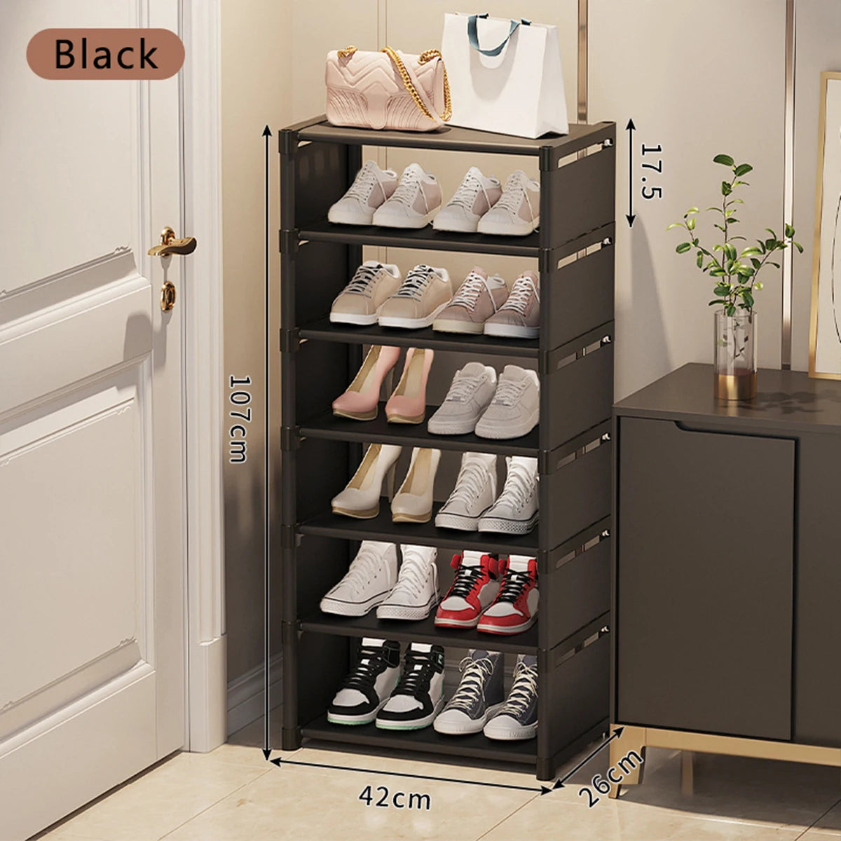 Slim Multi-Layer Shoe Rack – Space-Saving Narrow Shoe Storage Cabinet