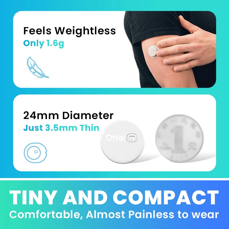 Ottai M8 Continuous Glucose Monitoring System – 14-Day CGM Sensor & Applicator