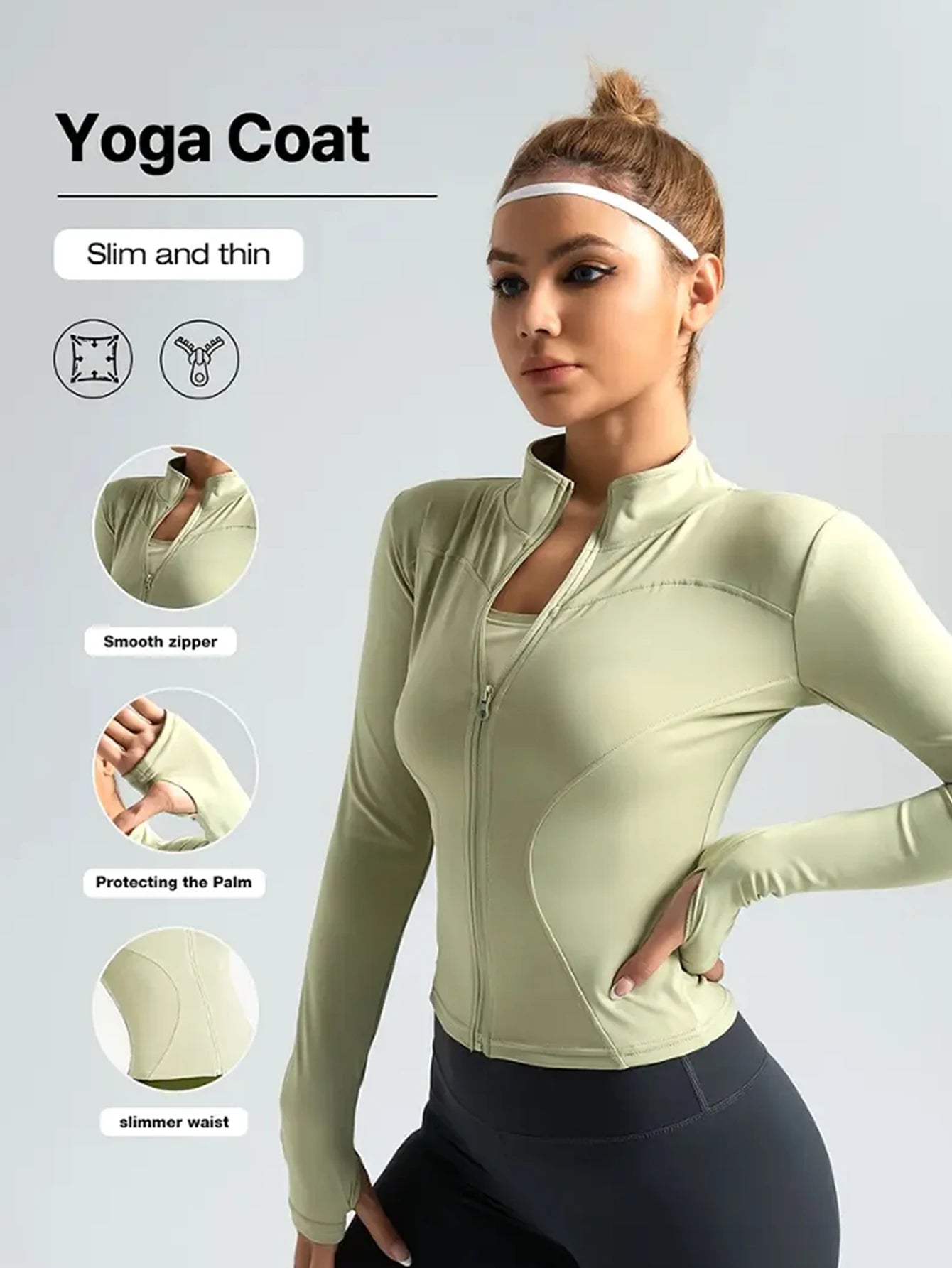 Women's Quick-Dry Fitness Jacket – Long Sleeve Zip-Up Pilates & Activewear Top