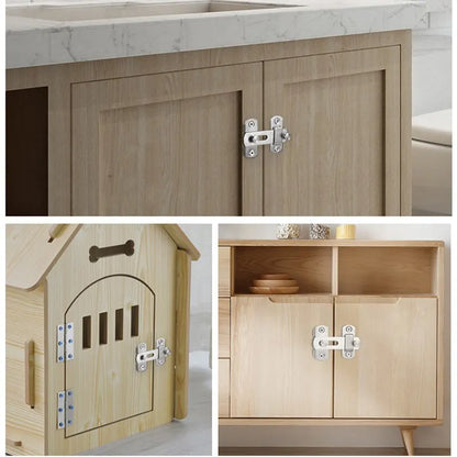Sliding Barn Door Latch – Heavy Duty Right Angle Hook & Eye Lock for Doors, Gates & Cabinets