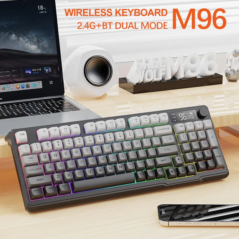 M96 Wireless Gaming Keyboard – Smart Screen Mechanical-Style Keyboard
