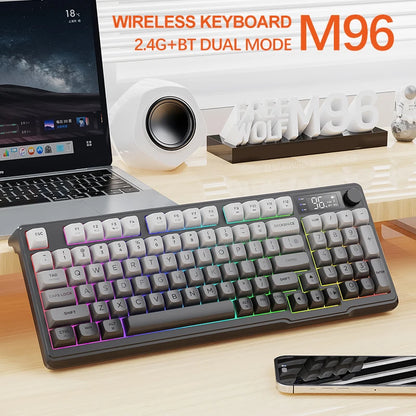 M96 Wireless Gaming Keyboard – Smart Screen Mechanical-Style Keyboard