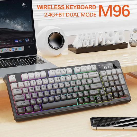 M96 Wireless Gaming Keyboard – Smart Screen Mechanical-Style Keyboard