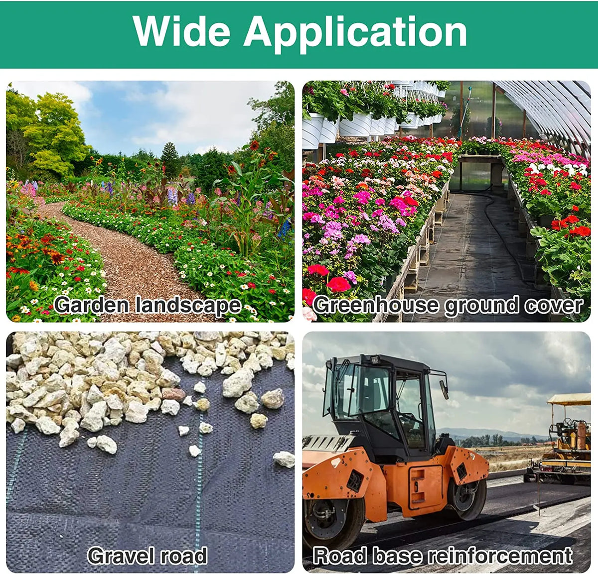 Heavy-Duty Woven Weed Mat – Non-Slip Garden Ground Cover & Weed Barrier Fabric