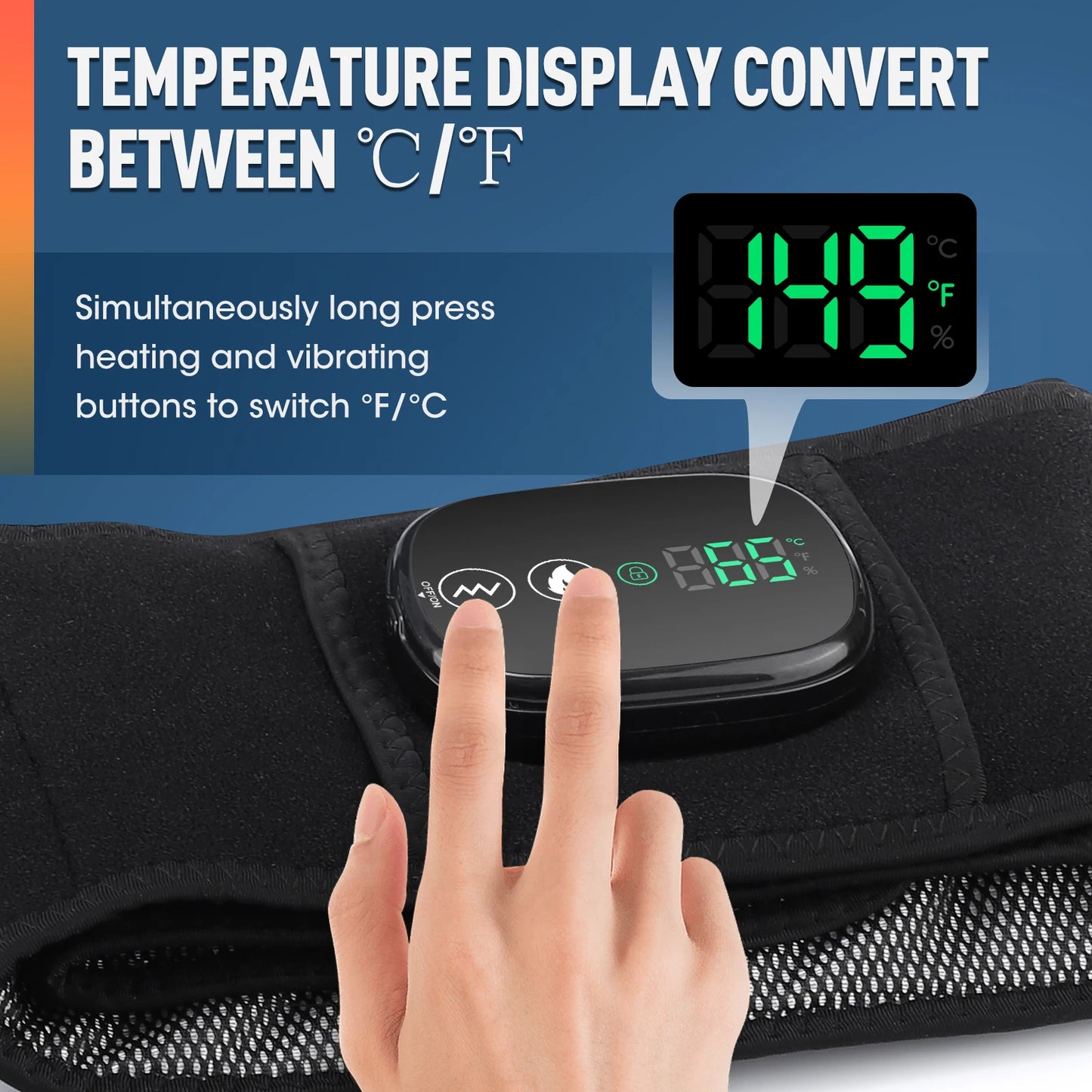 Electric Heating Waist Massager – Vibration Hot Compress Lumbar Support Belt