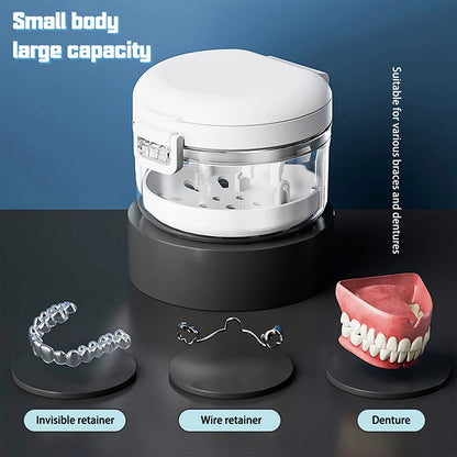 Portable Retainer & Denture Storage Case – Double Layer Protective Box