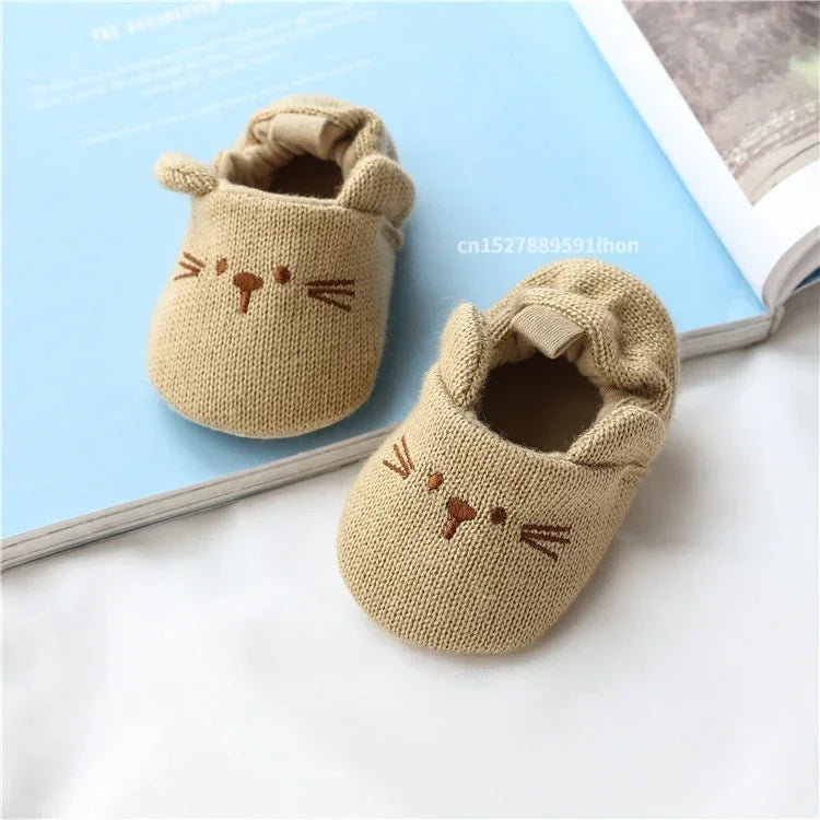 Baby First Walker Shoes – Cute Animal Ear Soft Sole Crib Shoes (0–18 Months)