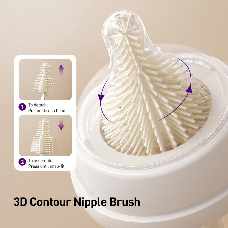 Baby Bottle Cleaning Set – Compatible with Avent Bottles (Brush, Drying Rack & Storage Kit)