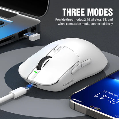 Lightweight Wireless Gaming Mouse with Magnetic Charging Dock