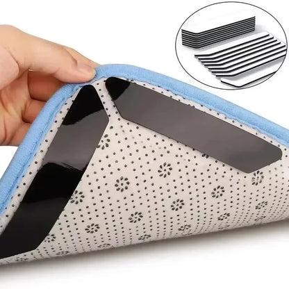 Reusable Anti-Slip Carpet Stickers – Washable Rug Gripper Pads & Anti-Curling Floor Tape
