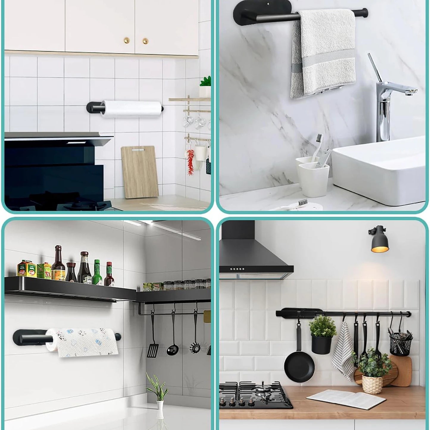 Adhesive Paper Towel Holder – No-Drill Kitchen Rack