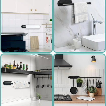 Adhesive Paper Towel Holder – No-Drill Kitchen Rack