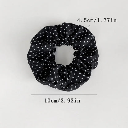 5-Piece Polka Dot Scrunchie Set – Elegant Hair Ties for Everyday Styling