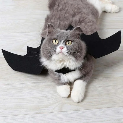Halloween Bat Wings Pet Costume – Adjustable Cat & Dog Dress-Up Harness