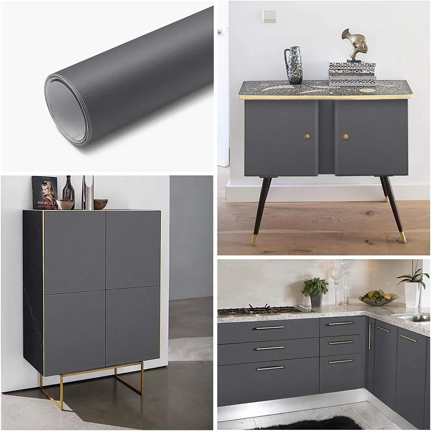 Self-Adhesive Matte Renovation Film – Waterproof Furniture & Wall Covering