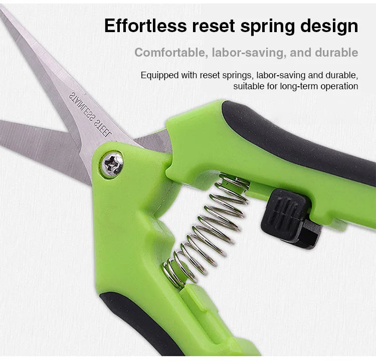 Garden Pruning Shears – Non-Slip Plant, Flower & Harvesting Scissors
