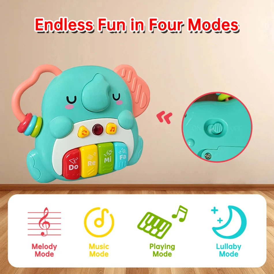 Kids Learning Piano Toy – Musical Keyboard with Animal Sounds & Lights