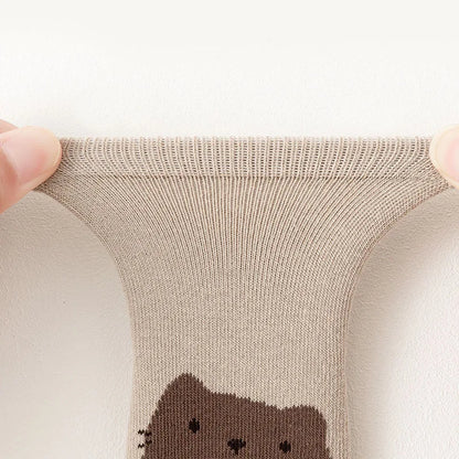 6-Pairs Kids Non-Slip Socks – Cute Fox & Bear Grip Socks for Babies & Toddlers