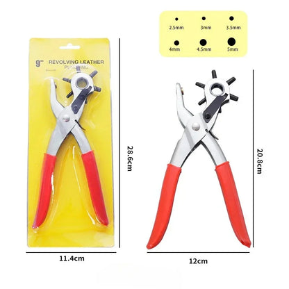 Multifunctional Leather Hole Punch – Carbon Steel Belt & Craft Punching Tool
