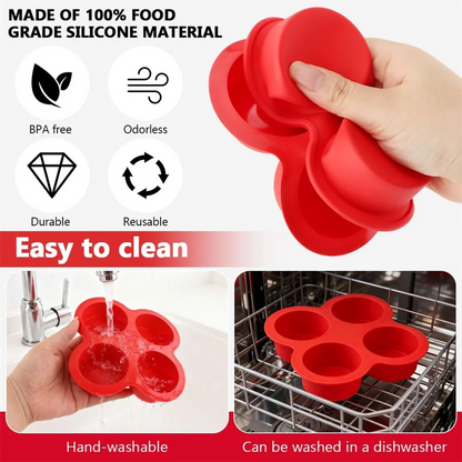 4-Cup Silicone Air Fryer Egg Bite Mould – Non-Stick Muffin & Mini Baking Pan