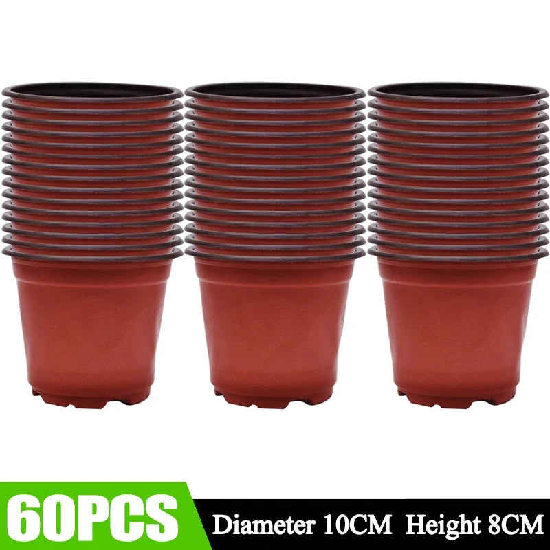20–100 Pack Seedling Nursery Pots – Reusable 10cm Plant Growing Cups