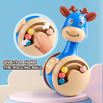Deer Roly-Poly Tumbler Toy – Wobbling Sound & Movement Toy for Kids