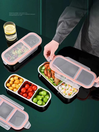3-Compartment Stainless Steel Mini Lunch Box