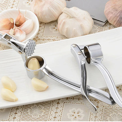 Stainless Steel Garlic Press – Manual Garlic Crusher & Mincer