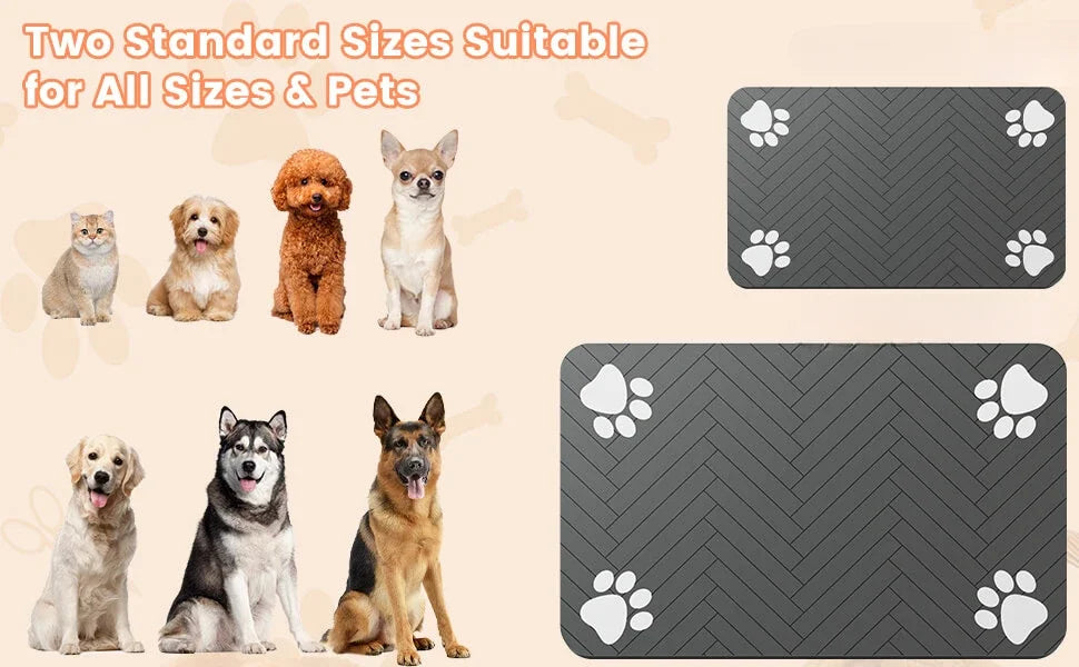 Absorbent Pet Feeding Mat – Waterproof Non-Slip Dog & Cat Placemat